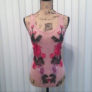 Mesh Floral bodysuit